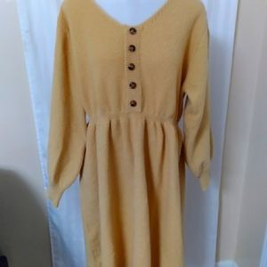 Shein knitted yellow  dress